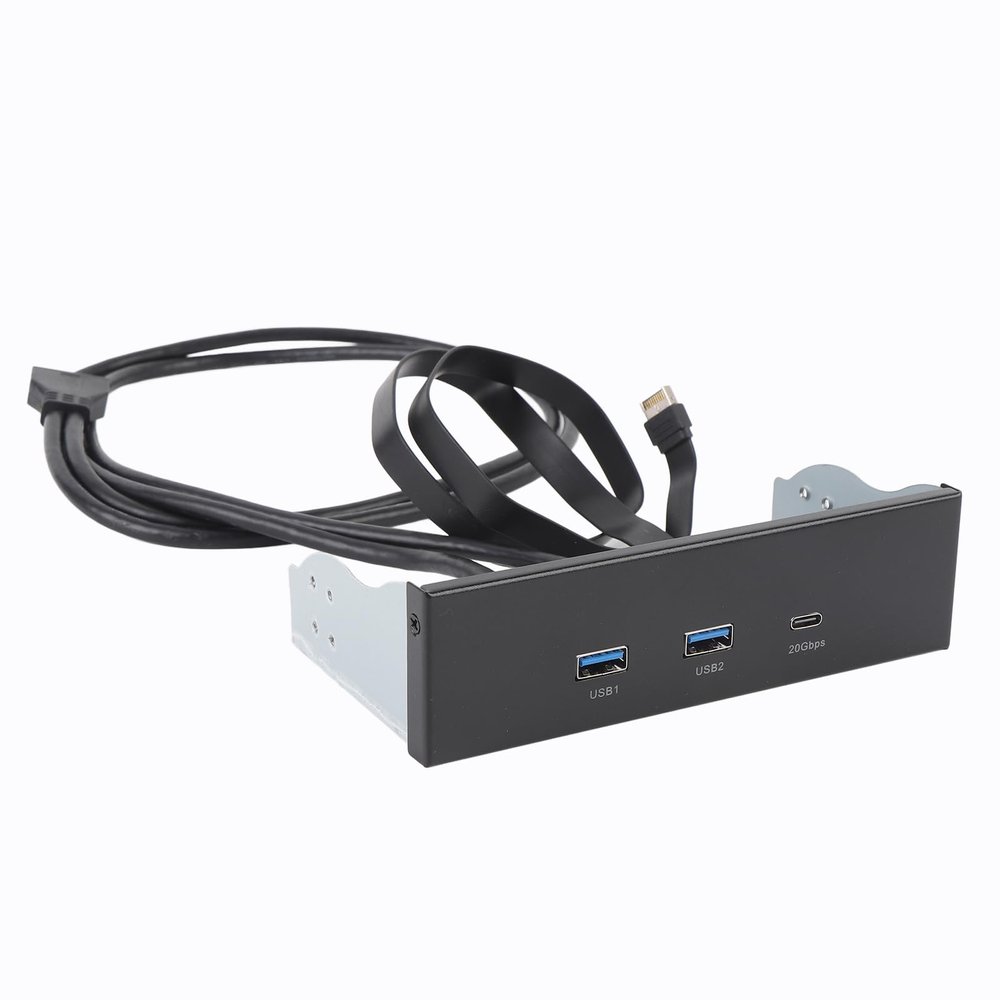 Vikye USB Front Panel Hub GEN2x2 with 2 USB A and 1 Type C Ports, 5.25 Inch 19 Pin Optical Drive Expansion, 20Gbps Data Transfer, for PC Computers