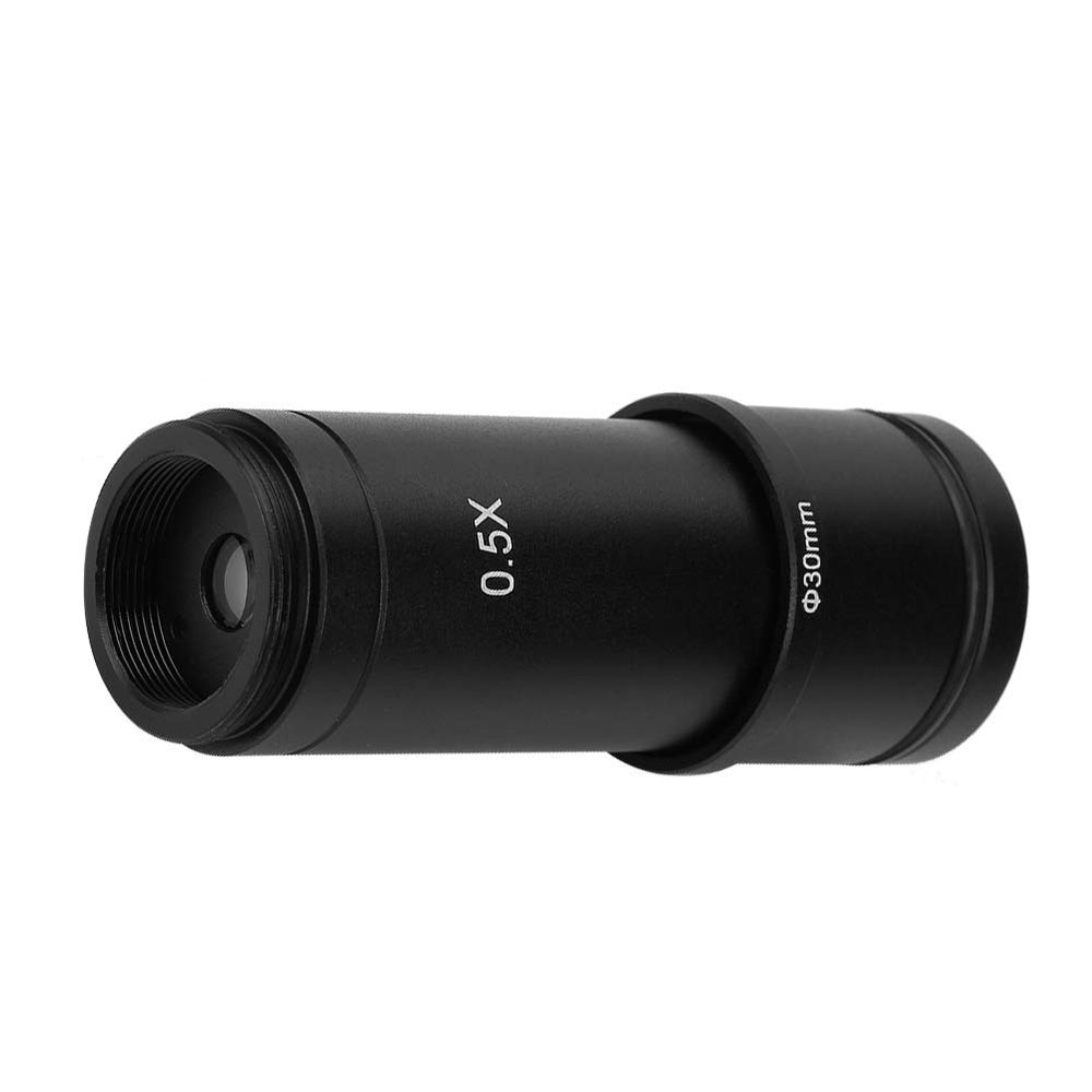 0.5X C Mount Lens Adapter for Microscope Camera Wide View Compatible with 23.2mm 30mm 30.5mm Eyepieces Includes Two Adapters for CCD and Digital Eyepiece