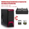 5.25 to 3.5 Bay Adapter, Drive Bays Bracket Hard Disk Drive Bracket 5.25 to 3.5/ 2.5 Bay Mounting Bracket Kit with Mounting Screws for Drive Bay Adapter Front Bay Mounting view 3