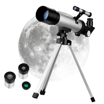 Mikikit Refractor Telescope for Boys and Girls Adults Star Pointer Astrophotography Compact Lightweight for Stargazing Includes Tripod