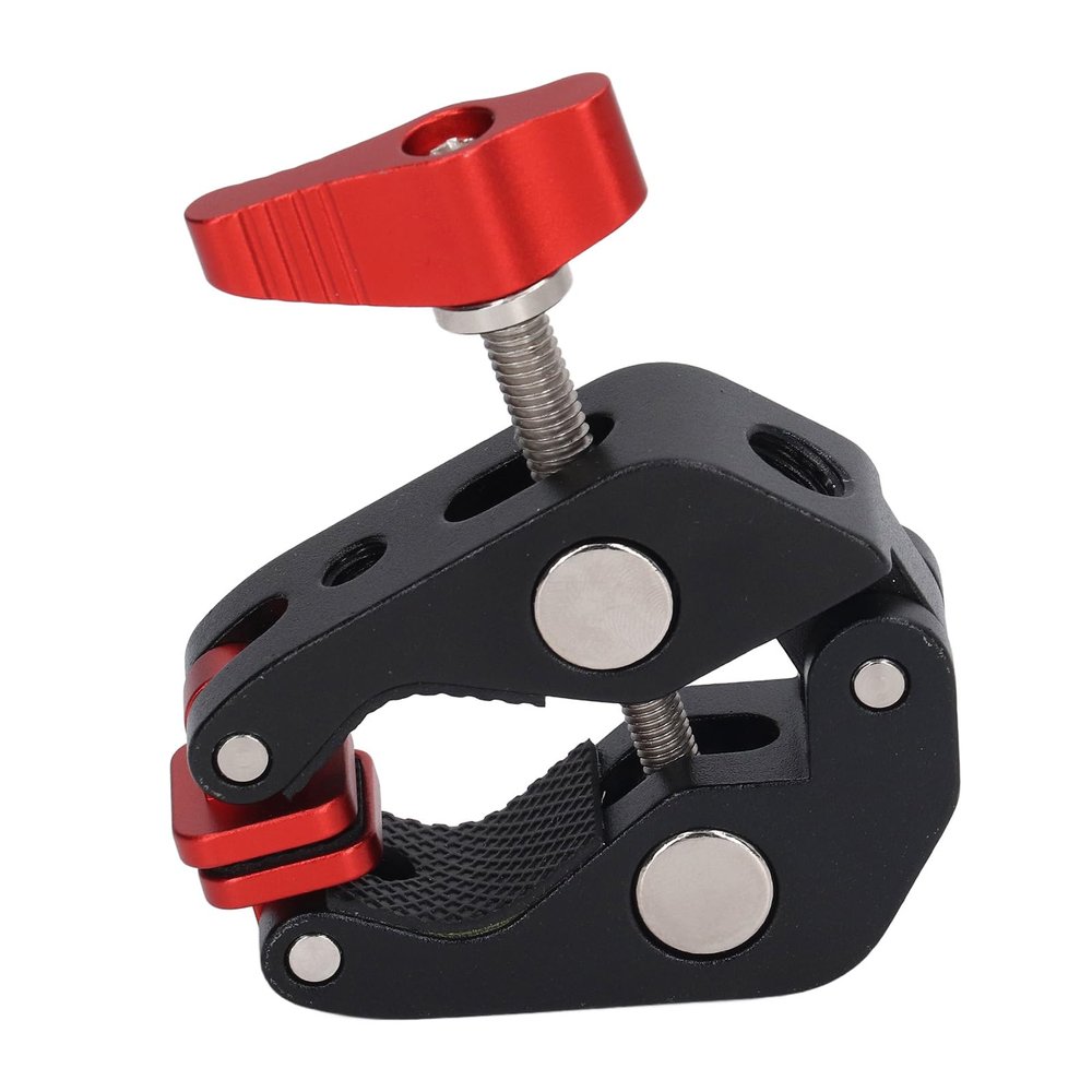Camera Clamp, Camera Clamp Mount Camera Mounts & Clamps Aluminium Alloy with Screw Holes for Camera