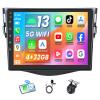 8 Core 4+32G Car Radio for Toyota RAV4 2007-2012: Wireless Carplay & Android Auto 1280 * 800 IPS Touch Screen Upgrade Android 13 Car Stereo with Bluetooth/GPS Navigation FM/SWC 1080P Backup Camera view 1
