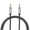 MECCANIXITY 2 Pcs 3.5mm Aux Cable, 9.8 ft 3 Pole Nylon Braided Male to Male Audio Cable Cord, Hi-Fi Stereo Sound Audio Cable for Earphones, Smart Phones, Speakers,Silver view 1