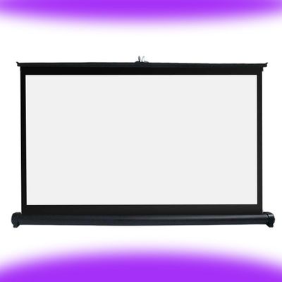 BEWEGNLNHK Retractable Projection Screen 20in 30in 40in 50in Manual Pull Up Projector Screen, Floor Standing Movie Screen for Home Cinema Office Outdoor Travel(20Inch (16:9))
