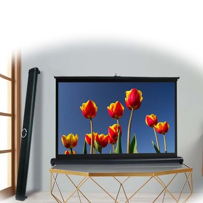 BEWEGNLNHK 40" 50" Home Theater Projection Screen Retractable Movie Screen HD 4K Projector Screen, Manual Pull Up Table Top Projection Screen for Office Party Camping(50Inch (4:3))