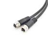1.64ft M8 4 Pins Double Female Connector Cable, A Code Straight Profibus Cable Female to Female Electrical PVC Sensors Cable Industrial Molded Cable for Fieldbus Module AWG24 30V 4A (0.5 Meter) view 3