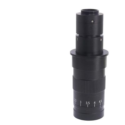 Microscope Observation 90X-135X-180X-360X 50mm Parfocal Zoom Indusry C-Mount Glass Lens for Industry Soldering Microscope Camera(180X Standard Lens)
