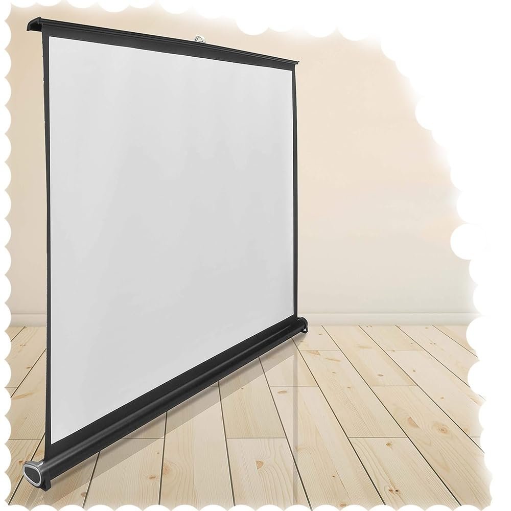 BEWEGNLNHK Manual Pull Up Projector Screen 20" 30" 40" 50" Portable Projection Screen, Tabletop Movies Screen for Home Theater Office Travel Camping(20inch 16:9)