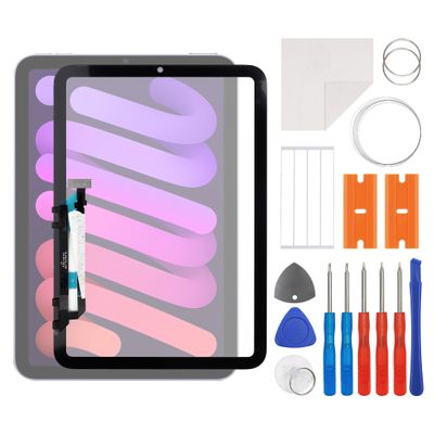 SWARK New Touch Screen Digitizer Replacement for iPad mini 6 2021 8.3'' A2567 A2568 A2569 with OCA Adhesive Repair Tools Kit-No LCD Screen