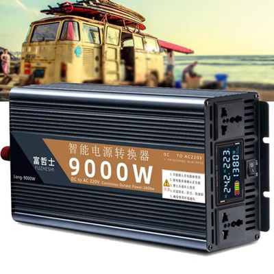 LIEOWYD 9000W Pure Sine Wave Inverter 12v DC to 220v AC Car Converter Power Inverter with Dual Voltage Display Suitable for Vehicles Air Pump 2.5P Air Conditioner