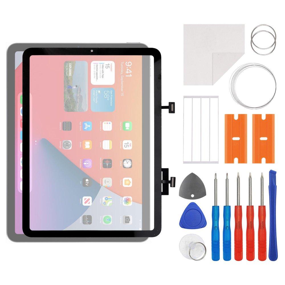 SWARK New Touch Screen Digitizer Replacement for iPad air 4 2020 A2324 A2072 with OCA Adhesive Repair Tools Kit-No LCD Screen