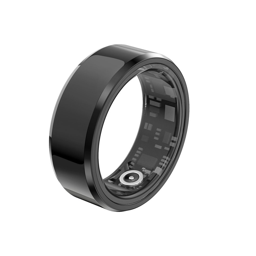 UEGFSIJRF Sleep Fitness Tracker,Smart Ring Health Tracker Ip68 Waterproof Temperature Monitoring Pedometers Multifunctional Wearable for Outdoor Sports(Black,#11)