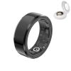 UEGFSIJRF Sleep Fitness Tracker,Smart Ring Health Tracker Ip68 Waterproof Temperature Monitoring Pedometers Multifunctional Wearable for Outdoor Sports(Black+Charging case,#11) view 1