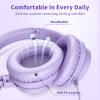 Botesty Sound Headphones Wired with Microphone, Over Ear Foldable 3.5mm Plug in Headphones with 4.9ft Tangle-Free Nylon Cord for Tablet, Laptop, MP3/4, School, Airplane Travel (Purple) view 4