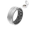 UEGFSIJRF Sleep Fitness Tracker,Smart Ring Health Tracker Ip68 Waterproof Temperature Monitoring Pedometers Multifunctional Wearable for Outdoor Sports(Silver+Charging case,#11) view 1