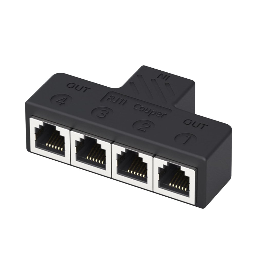FeiYeup Converter Adapter HeOTER 3 Way/4Way RJ11 6P6C Telephone Splitters Adapter Port for Home and Office Use Strong Anti-Interference Ability