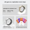 UEGFSIJRF Sleep Fitness Tracker,Smart Ring Health Tracker Ip68 Waterproof Temperature Monitoring Pedometers Multifunctional Wearable for Outdoor Sports(Blue+Charging case,#7) view 4