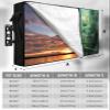 Outdoor TV Cover 40 to 43 Inch, Green Ink Painting Xmas Tree Window View TV Screen Protector with Zipper and Pocket Waterproof/Weatherproof 40"L x 25"H TV Cover for Outside Decor view 2
