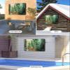 Outdoor TV Cover 40 to 43 Inch, Green Ink Painting Xmas Tree Window View TV Screen Protector with Zipper and Pocket Waterproof/Weatherproof 40"L x 25"H TV Cover for Outside Decor view 4