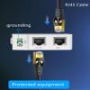 CERRXIAN Ethernet Surge Protector Gigabit PoE DIN Rail RJ45 Network Surge Protector LAN Network CAT5/CAT6 Thunder Arrestor for Surveillance Systems 5V / PoE 48V (36mm DIN-Rail mounting) view 2