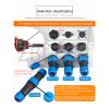 ZBLZGP Solder-Free Screw Connection IP68 Panel Mount TY16 3 Pin 10A Male Female Power Plug Circular Waterproof Back Nut Reverse Mount Connector view 3