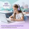 Kids Headphones with Cord for School - Over-Ear 85/94dB Volume Limiter, 3.5mm Jack Foldable Stereo Sound Headset for Toddlers Girls Boy Travel Learning Entertainment Tablet Kindle iPad PC Purple Green view 4