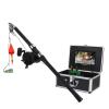 Aluminum Alloy Underwater Fishing Video Camera Kit 6W IR LED Lights with 7" Inch HD Color Monitor Sea Wheel 15m 25m 3m Cable for Fish Discovery (Black F007MSW) view 1