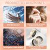UEGFSIJRF Enamel Smart Ring,Smart Wearable Ip68 Waterproof Health Ring Step Counting Records Sleep Calories Exercise Tracker Fitness Tracker Sport Ring(Gold,#8) view 2