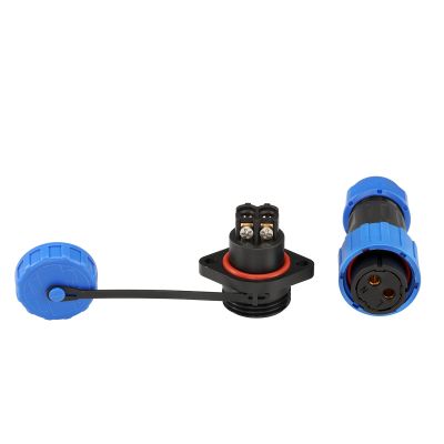 ZBLZGP TY16 Flange 2 Pin No Soldering Screw Connection IP68 Reverse Mount 16A Male Female Power Plug Circular Waterproof Connector