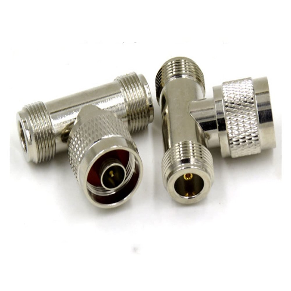 1PC Compatible With 3 Way Connector N Male Jack To 2 N Female Triple T In RF Adapter Outdoor/Indoor Antenna/Signal Repeater N Male Connector