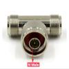 1PC Compatible With 3 Way Connector N Male Jack To 2 N Female Triple T In RF Adapter Outdoor/Indoor Antenna/Signal Repeater N Male Connector view 3