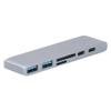 7 in 1 Type C 4K Card Reader Hub, USB3.1 Docking Station, High Speed 10Gbps Data Transfer, Aluminum Alloy Material, Type C Ports, Anti Scratch Long Life Design, for view 3