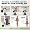 EUUKAITARY Keyless Entry Door Lock, Fingerprint Door Lock with Handle, Smart Locks for Front Door and Bedroom, WiFi Electronic Locks, App Remote Control, Digital Keypad with Knob, Auto-Lock view 3