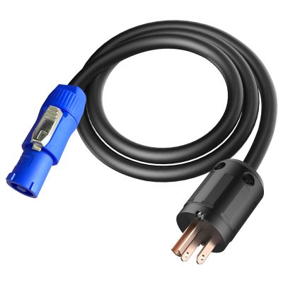 12AWG PowerCON Cable,NEMA 5-15p to PowerCON Connector,PowerCON AC Power Cable 20A 3 Pin PowerCon Input Male Connector Extension Power Wire for Outdoor Stage Light LED Screen (3FT)