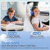 acer Kids Headphones - Over-Ear 85/94dB Volume Limiter, 3.5mm Jack Foldable Stereo Sound Headset for Toddlers Girls Boys Travel Learning Entertainment Tablet Kindle iPad PC,Blue Red, HK03 view 2