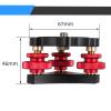Camera Leveler Base, Tripod Head Leveling Base, Triple Wheel Base with Bubble Level, 3 Dial Adjustment, 33.1lbs Load Capacity, Lightweight Aluminum Alloy Construction view 2