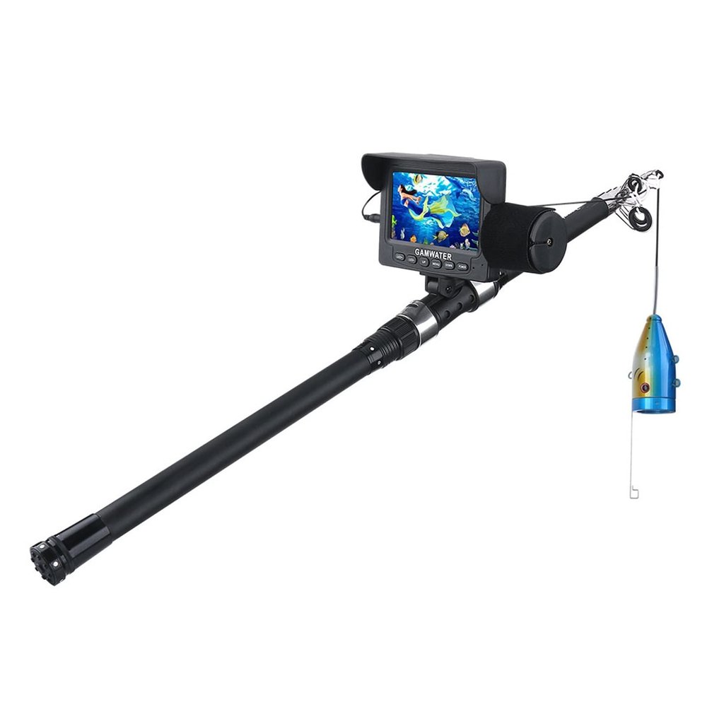 4.3" Inch 1000tvl Underwater Fishing Video Camera Kit 12 PCS LED White Lights Video Fish Finder Lake Under Water Fish Camera for Fish Discovery