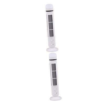 ARTIBETTER 2pcs Mini Usb Cooling Fan with Light Multi-function Bladeless Desk Fan for Home Office Accessory for Families Quiet White Design