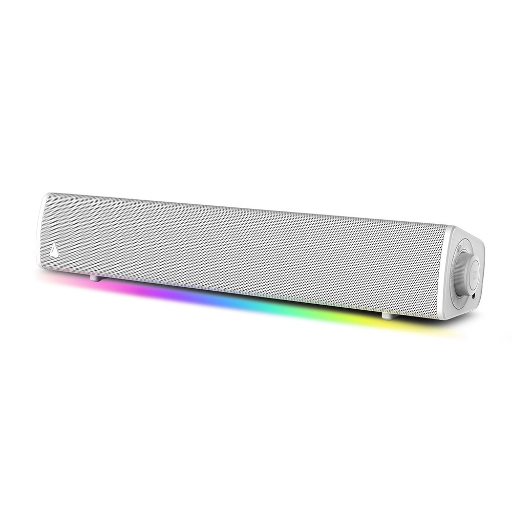 CREATIVE Sound Blaster GS3 Compact RGB Gaming Soundbar with SuperWide Technology, Powered by USB, Bluetooth 5.4, Headphone Port Sports, for PC and Mac (White)