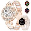 ESFOE Smart Watches for Women,1.19 AMOLED Smartwatch for Android iOS Phone,IP68 Waterproof Fitness Tracker Watch with Heart Rate Sleep Monitor 100+ Sports Pedometer,Ceramic(Answer/Make Calls) view 1