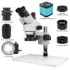 Microscope Observation for Phone PCB Soldering Repair Lab Industrial 7X 45X Simul Focal Trinocular Stereo Microscope 4K 2K 48MP 1080P VGA HDMI USB Camera(13MP VGA) view 2