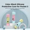 XBERSTAR Pocket 3 Silicone Case for DJI OSMO Pocket 3 Case Silicone Cover Lens Screen with Anti-Lost Rope, Pink Blue view 2
