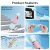 XBERSTAR Pocket 3 Silicone Case for DJI OSMO Pocket 3 Case Silicone Cover Lens Screen with Anti-Lost Rope, Pink Blue view 3