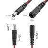 1 Pair DC5521 Power Pigtails Cable with Fuse YACSEJAO 1FT 20AWG DC 5.5MM x 2.1MM Male+Female Plug to Bare Wire Open End Power Wire Supply Repair Cable view 2