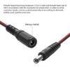 1 Pair DC5521 Power Pigtails Cable with Fuse YACSEJAO 1FT 20AWG DC 5.5MM x 2.1MM Male+Female Plug to Bare Wire Open End Power Wire Supply Repair Cable view 3