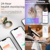 UEGFSIJRF Enamel Smart Ring,Smart Wearable Ip68 Waterproof Health Ring Step Counting Records Sleep Calories Exercise Tracker Fitness Tracker Sport Ring(Gold,#12) view 3