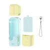 XBERSTAR Pocket 3 Silicone Case for DJI OSMO Pocket 3 Case Silicone Cover Lens Screen with Anti-Lost Rope, Blue Yellow view 1