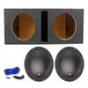 Audiosavings Bundle: (2) 5510-22 10" 800W DVC 2-ohm Car Subwoofer Bundle with Rockville RDV10 Dual 10 Enclosure Sub Box & Enclosure Installation Kit: Speaker Wire, Screws, Spade Terminals (4 Items) view 1