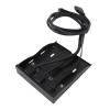 Serounder 3.5 Inch Floppy Panel, 3Ports Type C USB3.0 PC Front Panel Bracket USB 19PIN Type E Input Interface Floppy Drive Panel USB A 5Gbps Type C 10Gbps 20Gbps Transfer Rate view 1