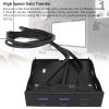 Serounder 3.5 Inch Floppy Panel, 3Ports Type C USB3.0 PC Front Panel Bracket USB 19PIN Type E Input Interface Floppy Drive Panel USB A 5Gbps Type C 10Gbps 20Gbps Transfer Rate view 4